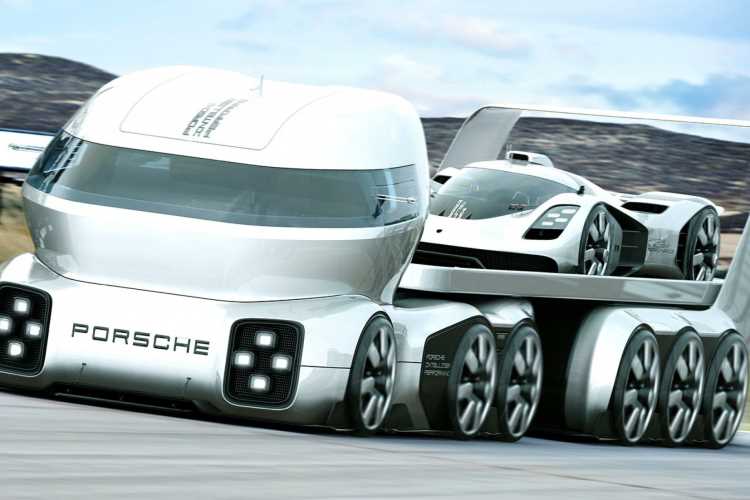 Дизайнер з Грузії створив проект автопоїзда Porsche і моделі 906/917